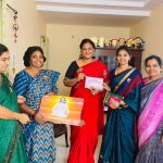 Kothapeta BRS Woman President Mrs. Swetha Reddy along with Vasudaika family wedding invitation card was given..