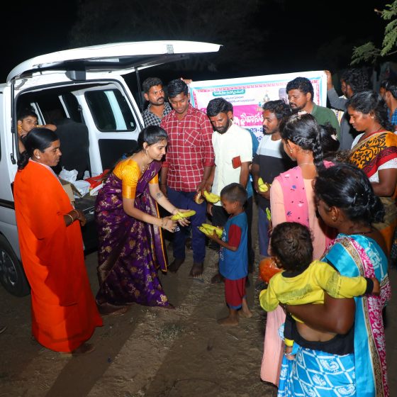 Aumaujaya Fruits Distribution at Rampally.