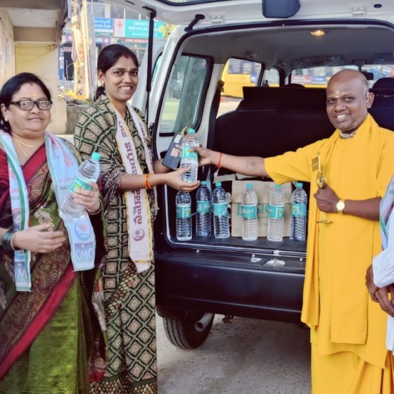 Water Distribution At Shri Bhavathi Kshetram