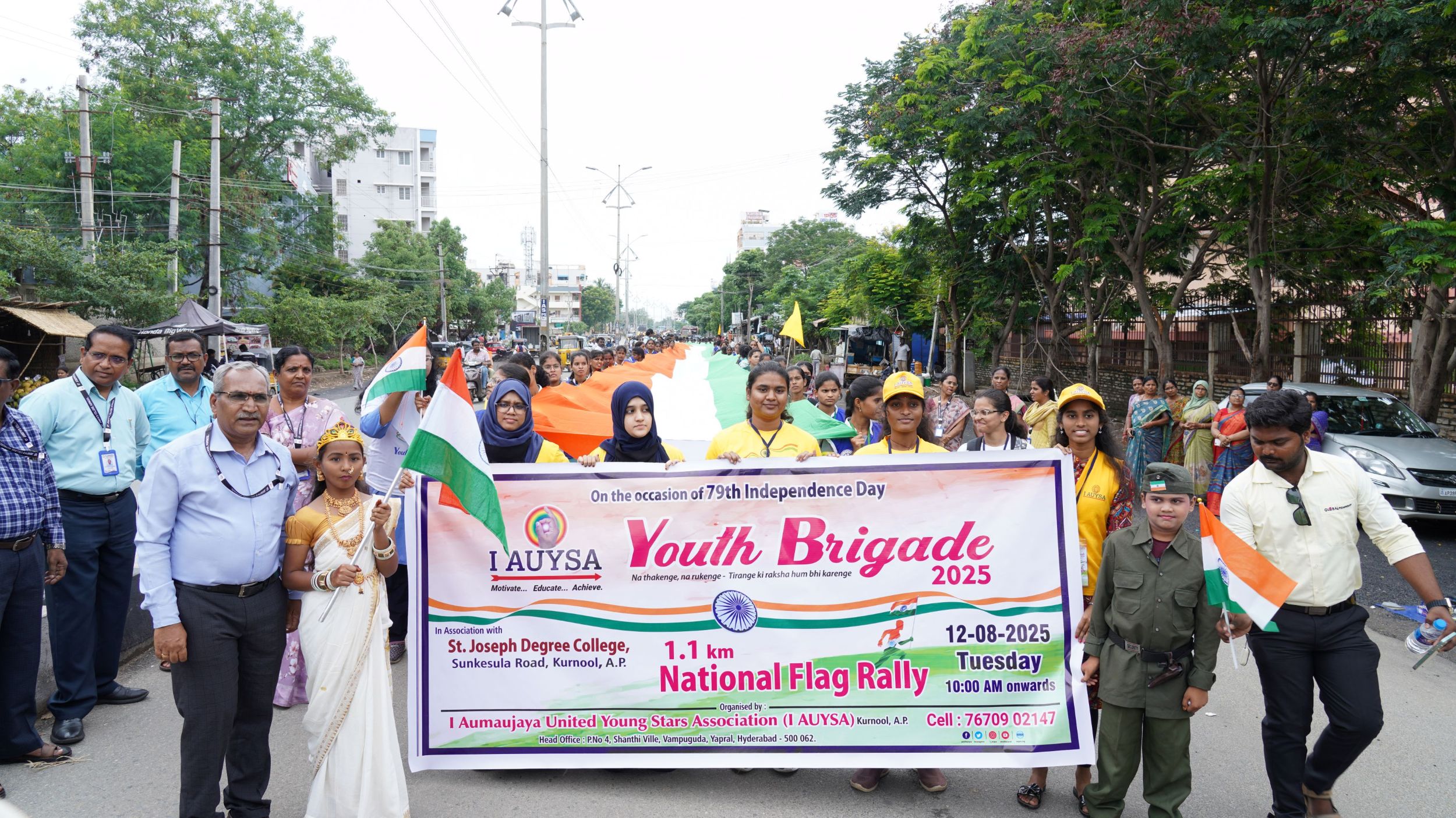 I AUYSA Youth Brigade - longest indian flag rally