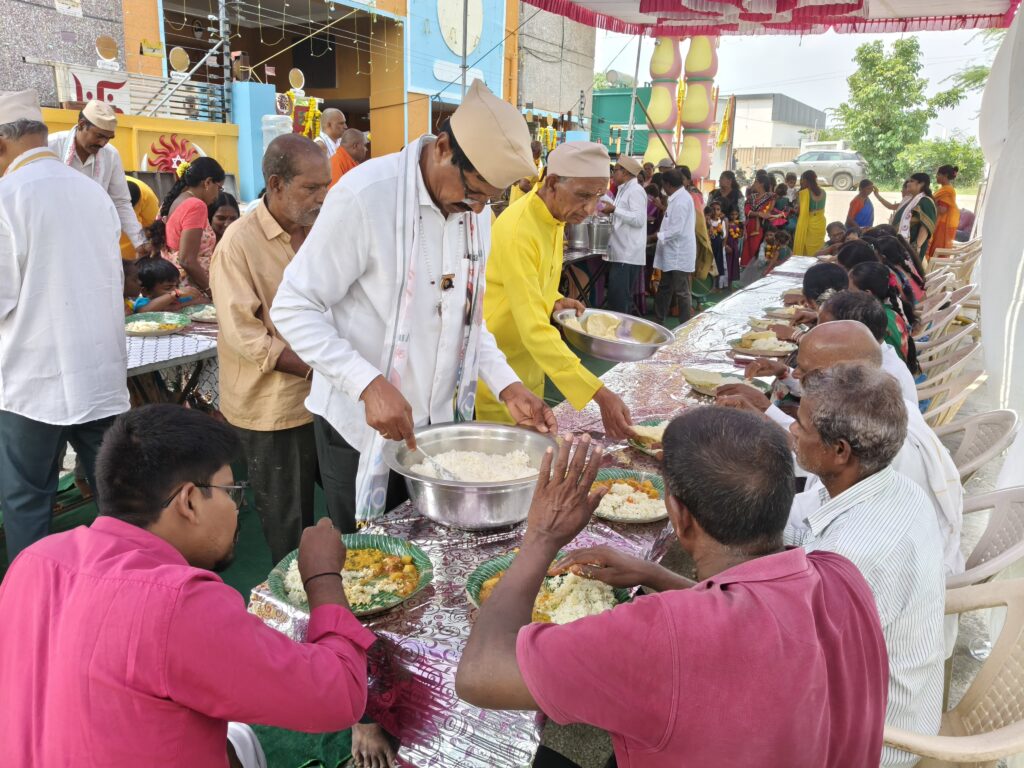 Food distibution on July 2025 at Rampally - Aumaujaya Kshetram (1)