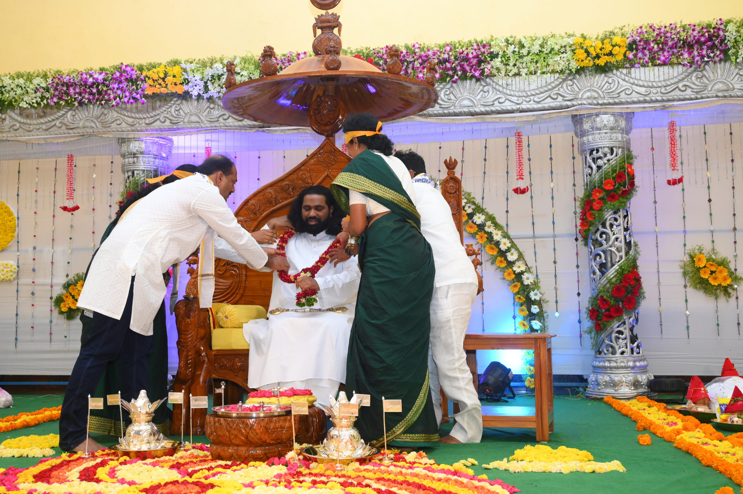 aumaujaya guru pournami celebrations at kaikalur 2022