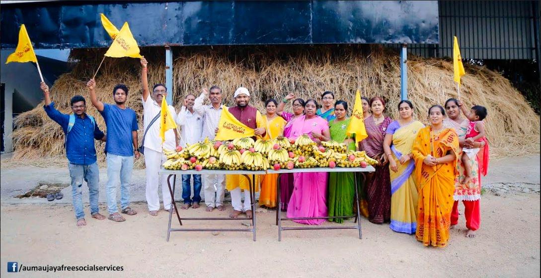 Feeding Holy Cows at Goshamahals, Hyderabad on 08.09.2017