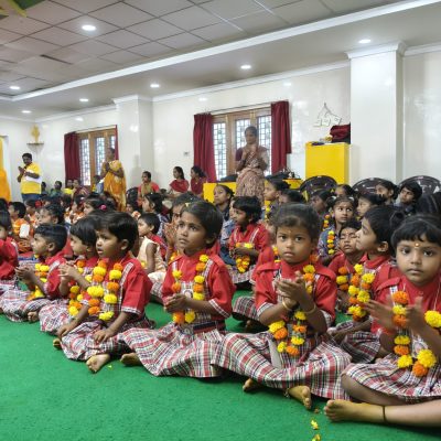 Children blessed by Mahaaguru - Balakanya pooja at Rampally (1)
