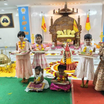 Children blessed by Mahaaguru - Balakanya pooja on 2025 July at Rampally (1)